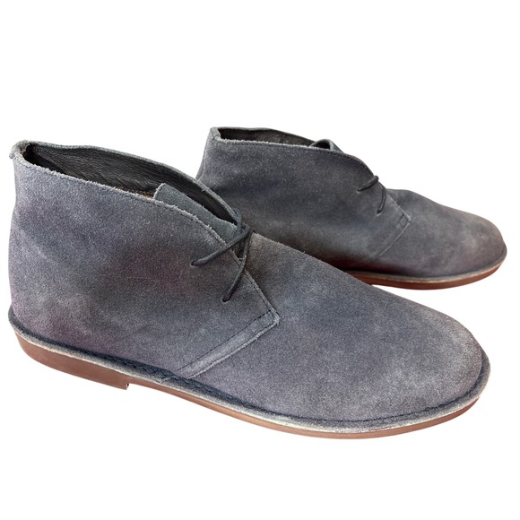 J. Crew Mens Charcoal Gray Suede Lace‎ Up Chukka Desert Boots Sz 11 Preppy Soft main image 4